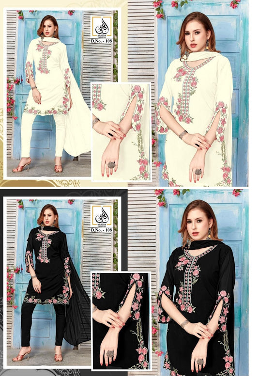 108 Al Huda Fashion Georgette Pakistani Readymade Suits