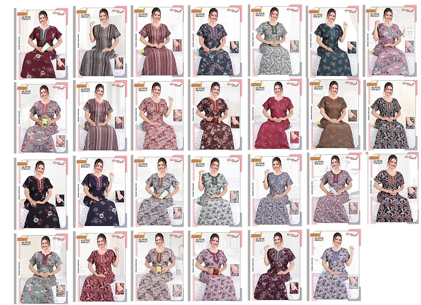 11041-11049 Ruchee Fashion Alpine Night Gowns Supplier