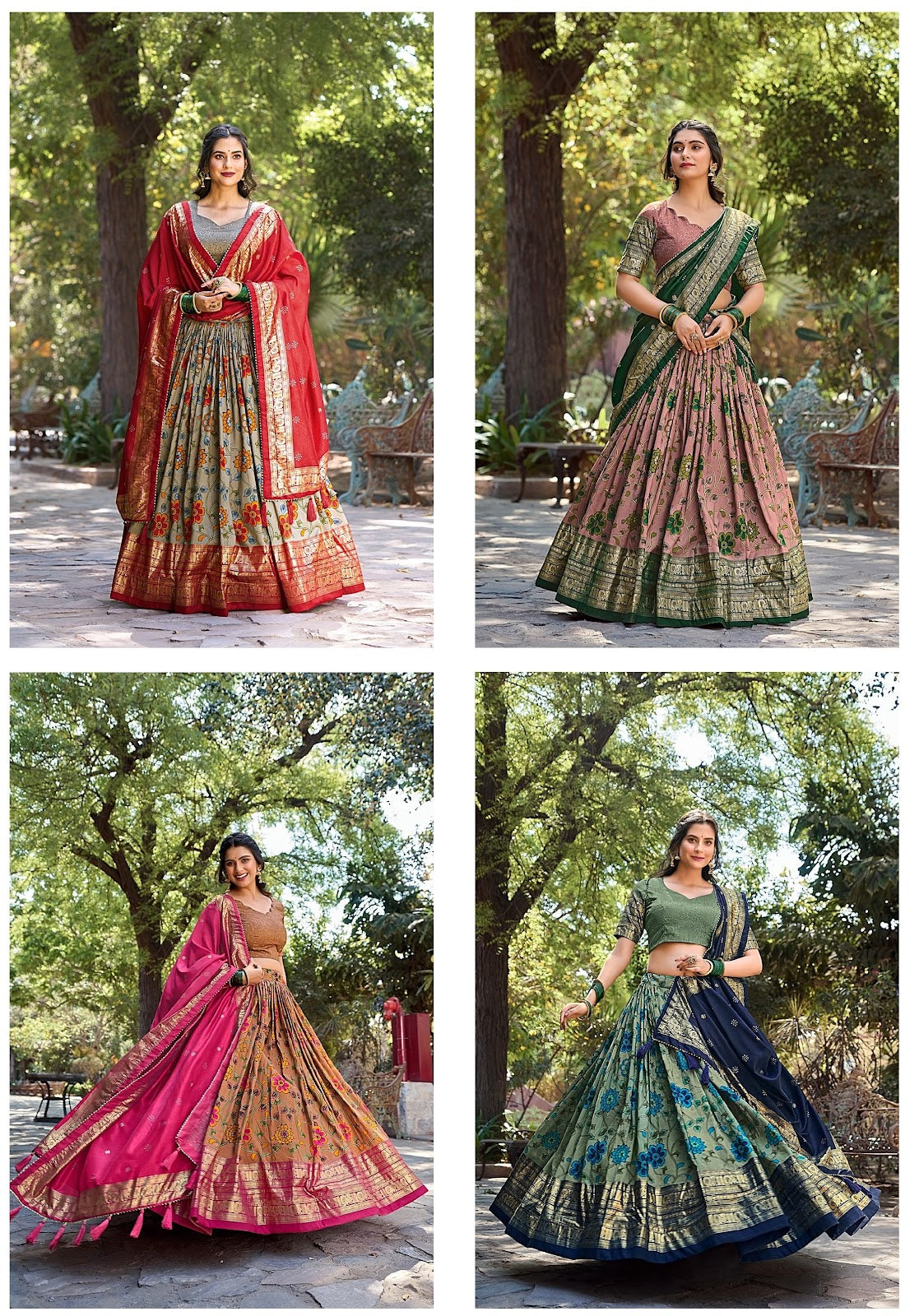 1204-Priyamani Aawiya Tussar Silk Lehenga Choli Exporter India