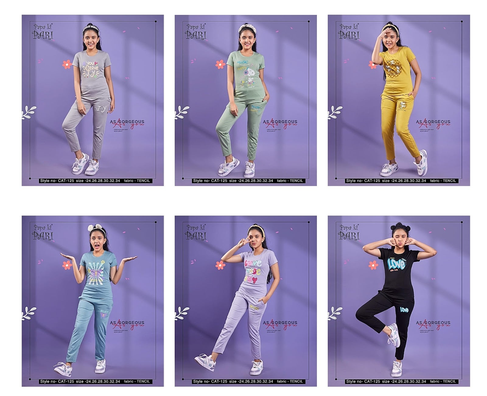 125 Papa Ki Pari Tencil Lycra Girls Night Suits Manufacturer Ahmedabad