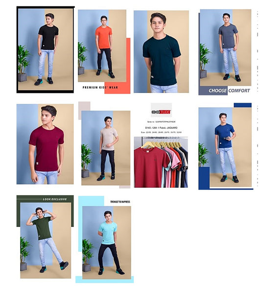 1264 80Tude Jacquard Boys Tshirt Supplier Ahmedabad