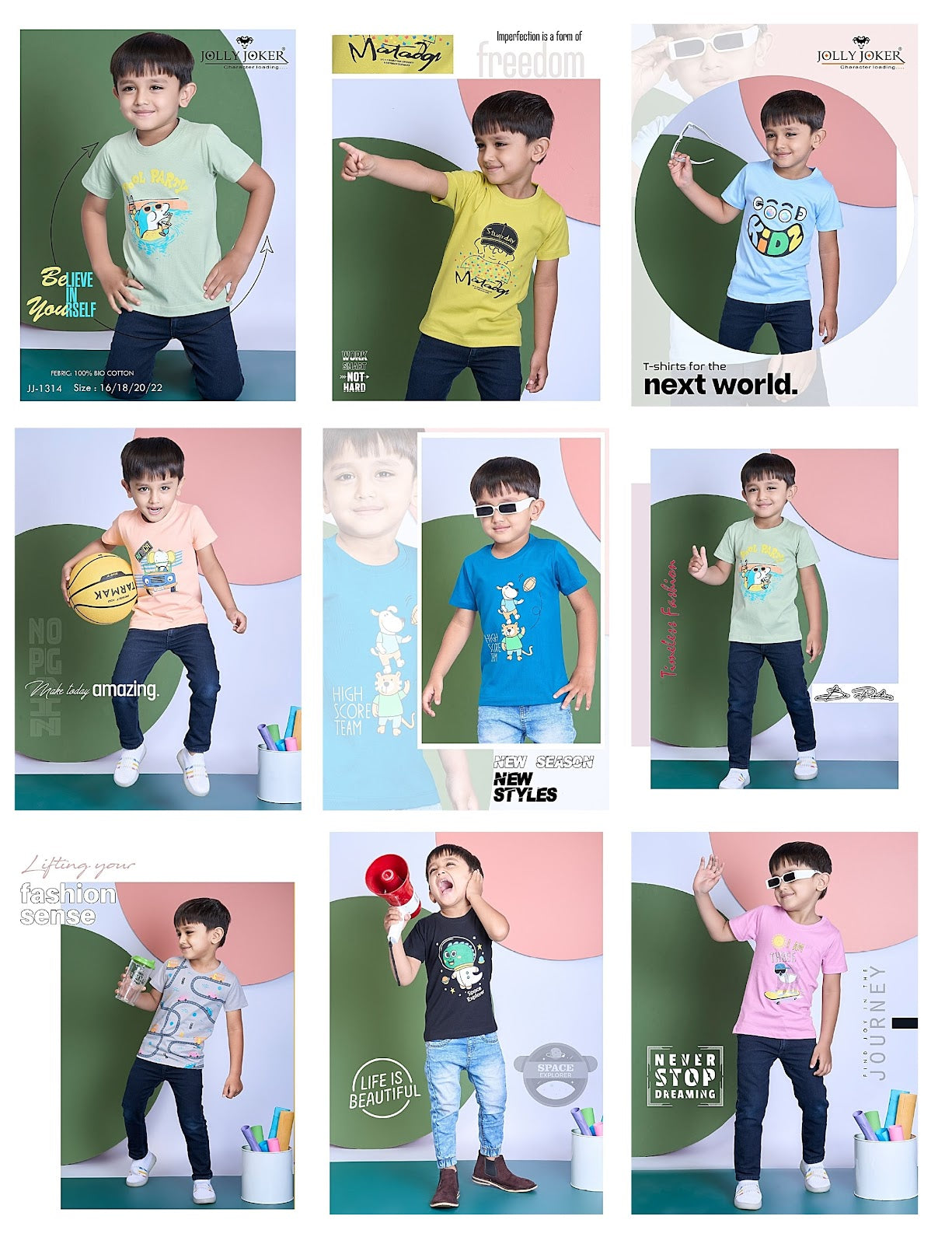 1314 Jolly Joker Pure Cotton Boys Tshirt Supplier Ahmedabad