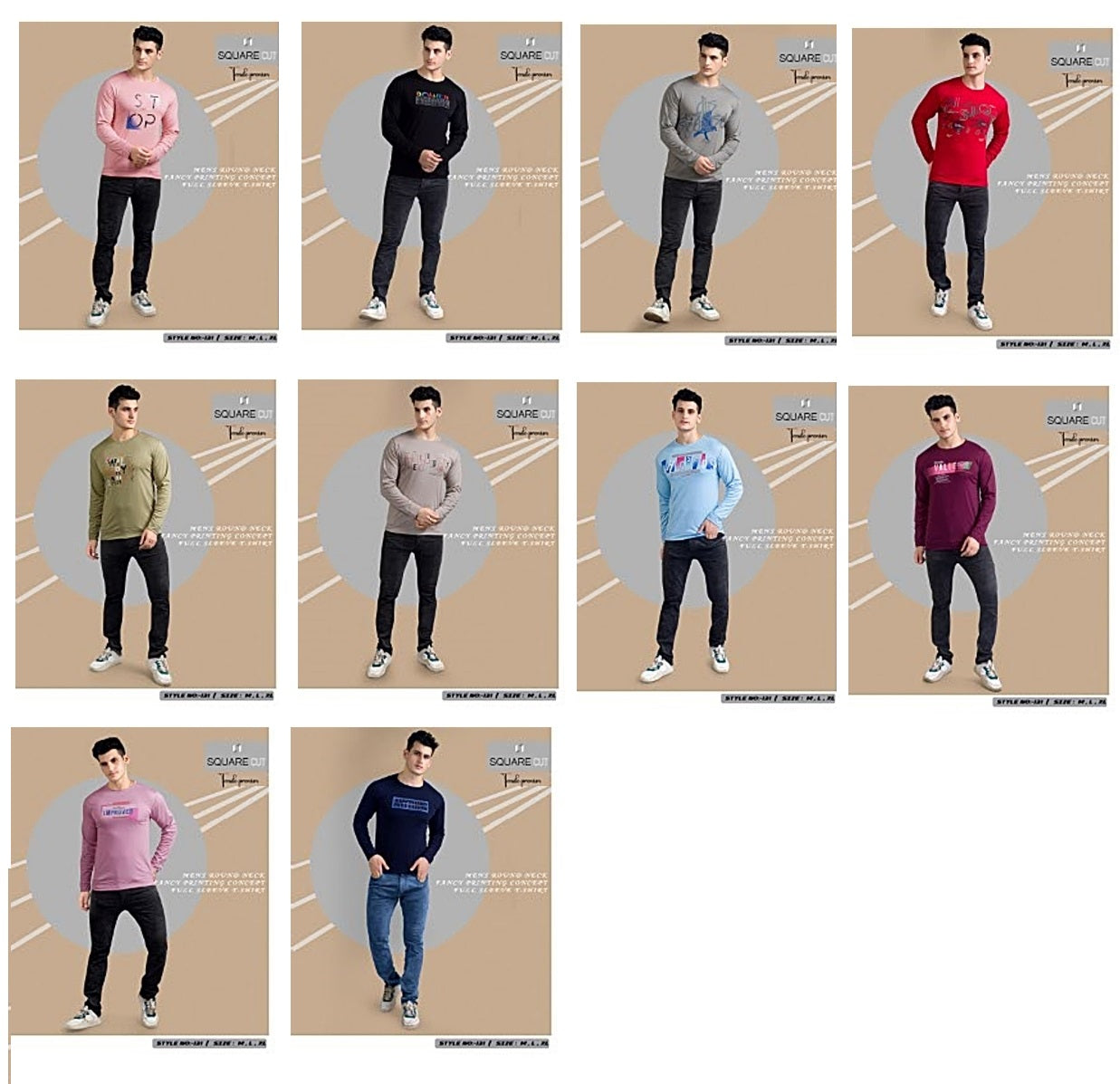 131 Square Cut Imported Mens Tshirts Supplier Gujarat
