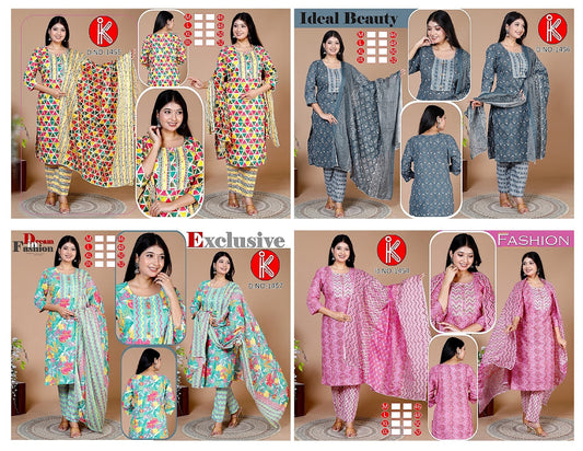 1454-1457 Srh Cotton Readymade Pant Style Suits Wholesale Price