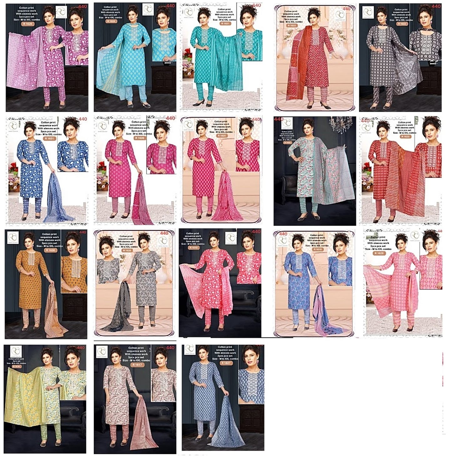 1616-1633 Ramdev Creation Cotton Readymade Pant Style Suits Supplier