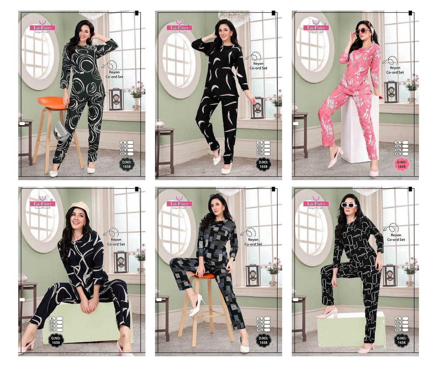 1658 La Fairy Rayon Co Ord Set Supplier