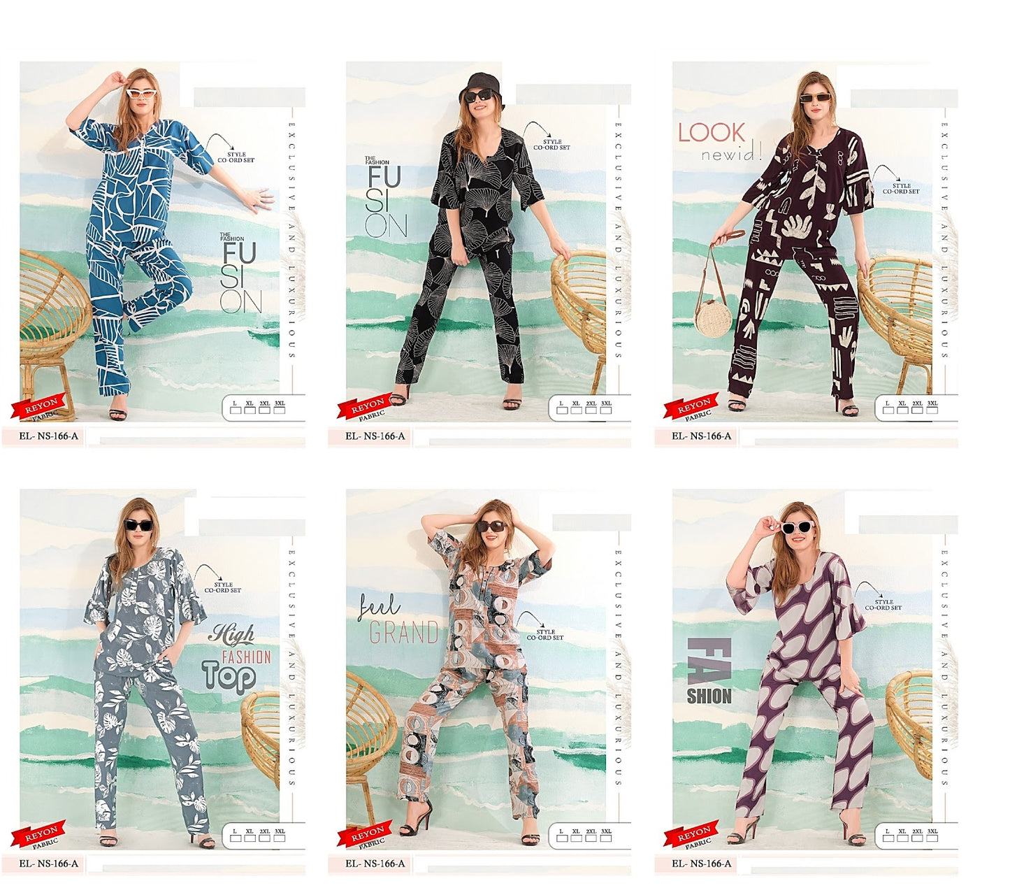 166 A Mnt Reyon Co Ord Set Exporter India