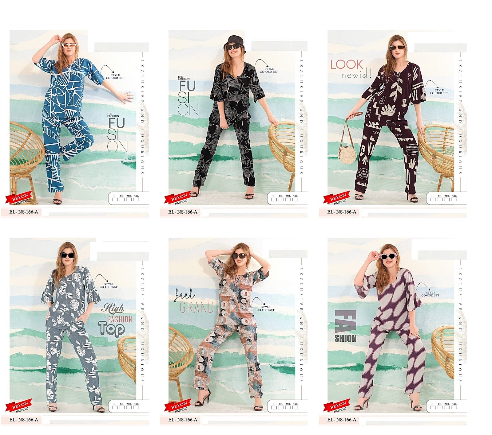 166 A Mnt Reyon Co Ord Set Exporter India