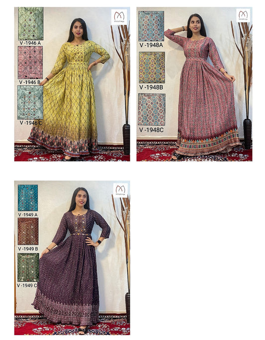 1946 - 1949 Mclothing Chinon One Piece Gown Manufacturer India