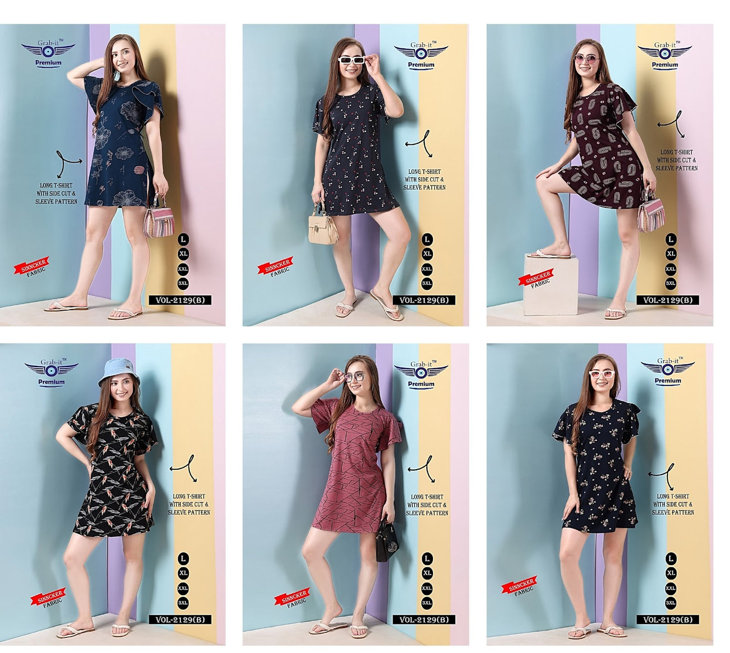 2129 B Grab It Sinker Women Long Tshirt Exporter Gujarat