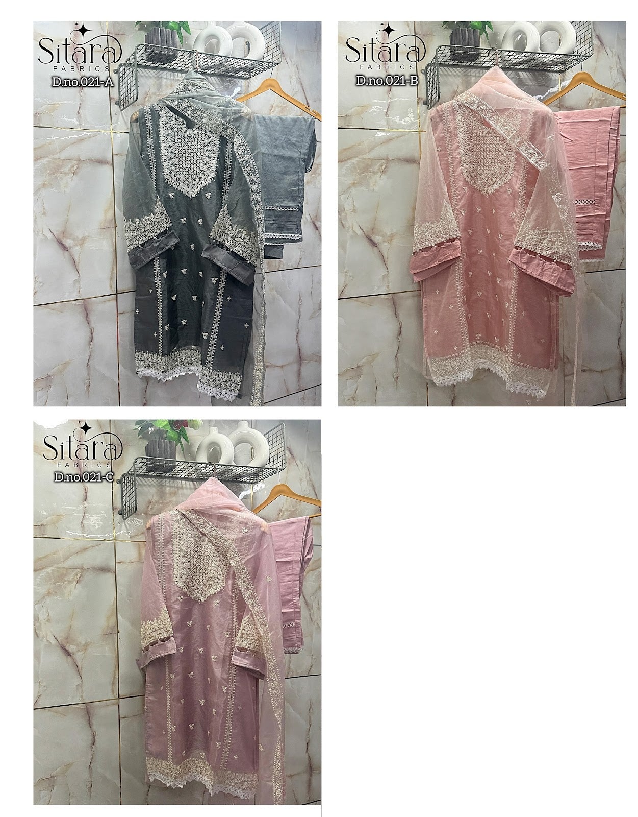 21 Sitara Fabrics Organza Pakistani Readymade Suits Wholesale Rate