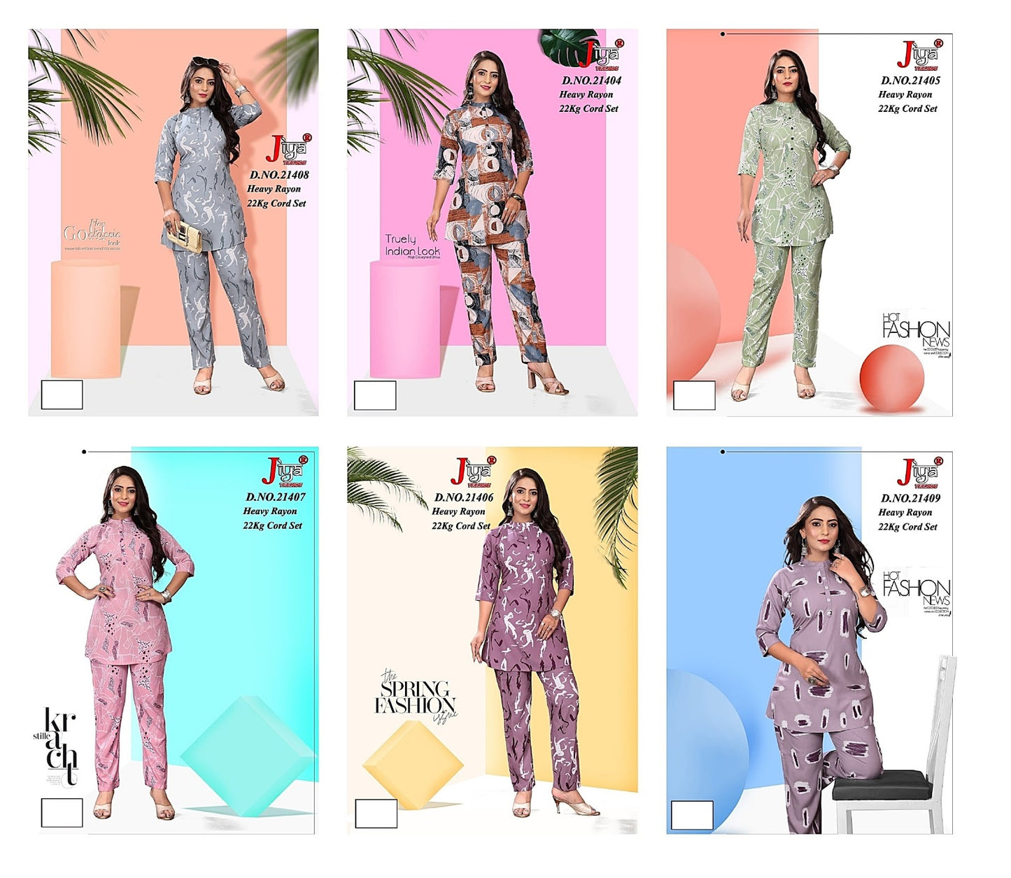 22Kg Rayon Jiya Co Ord Set Wholesale Price