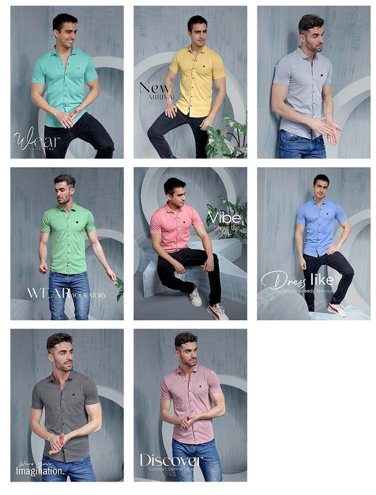 240-247 High Density Bird Eye Mens Shirts Wholesaler Gujarat