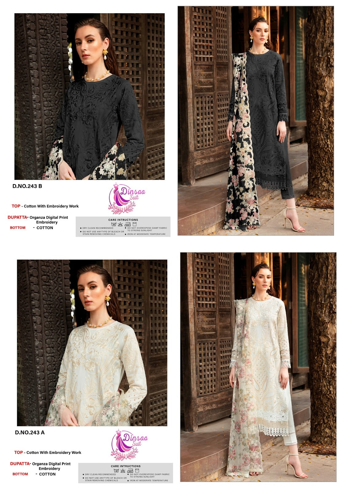 243 Ab Dinsaa Suit Cotton Pakistani Salwar Suits Manufacturer Gujarat