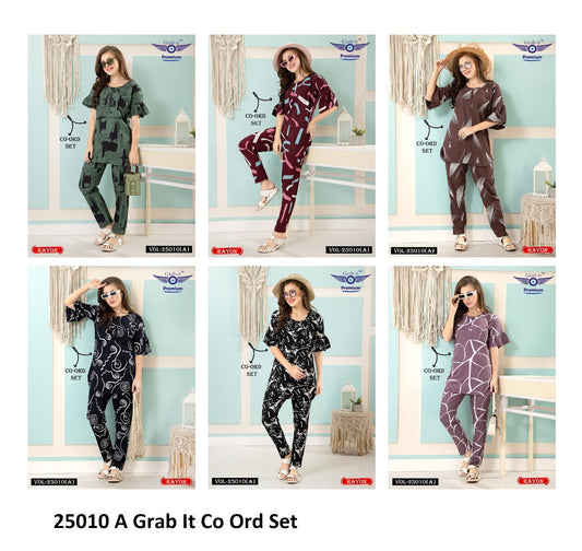 25010 A Grab It Rayon Co Ord Set Exporter Ahmedabad