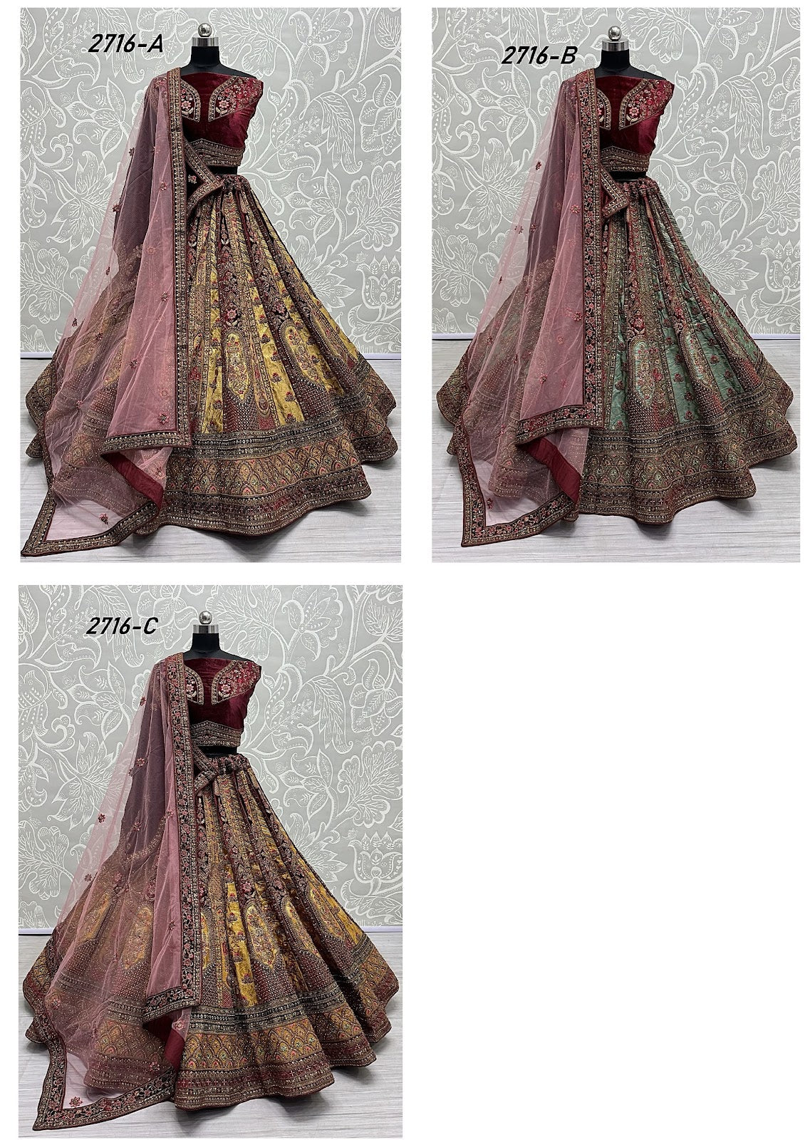 2716 Anjani Art Velvet Lehenga Choli Manufacturer Ahmedabad