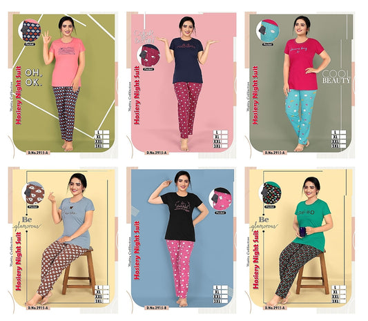 2915-A Wld Hosiery Pyjama Night Suits Manufacturer Gujarat