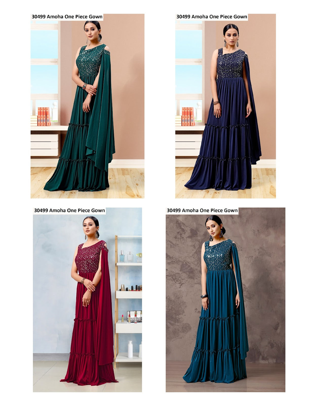 30499 Amoha One Piece Gown Wholesale Rate