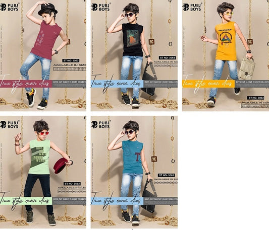 3063 Pubj Tencil Lycra Boys Tshirt