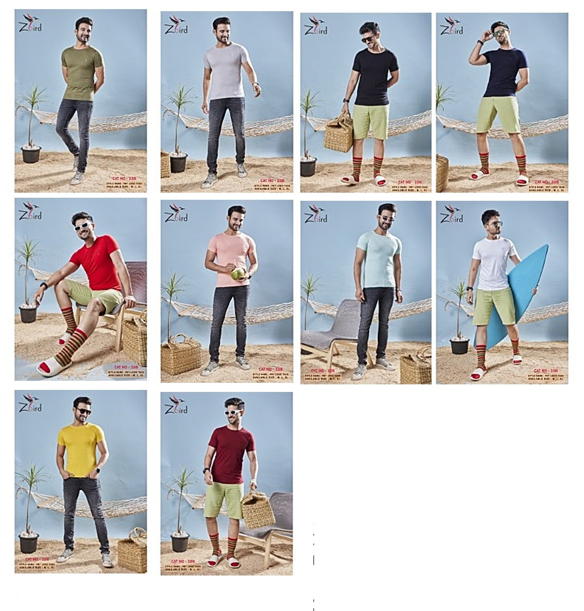 3318 Z Bird Cotton Mens Tshirts