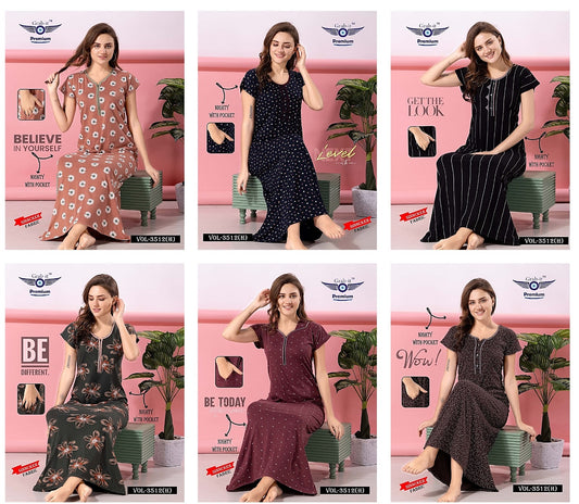 3512 H Grab It Sinker Night Gowns Exporter India