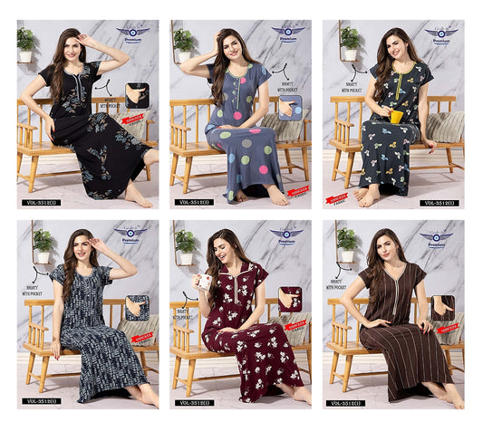 3512 I Grab It Sinker Night Gowns Wholesaler Ahmedabad