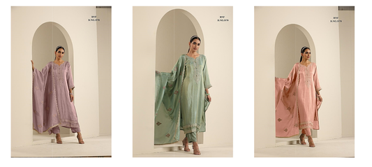 3570 Renik Fashion Viscose Chinon Readymade Pant Style Suits Wholesaler India