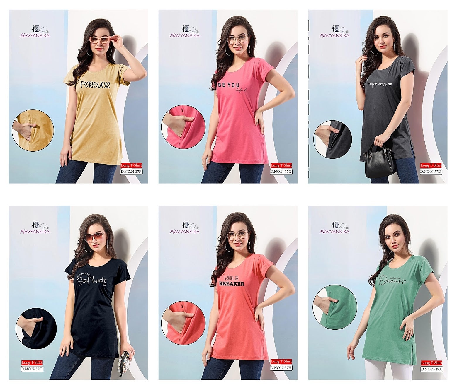 37 Kavyansika Women Long Tshirt Wholesaler