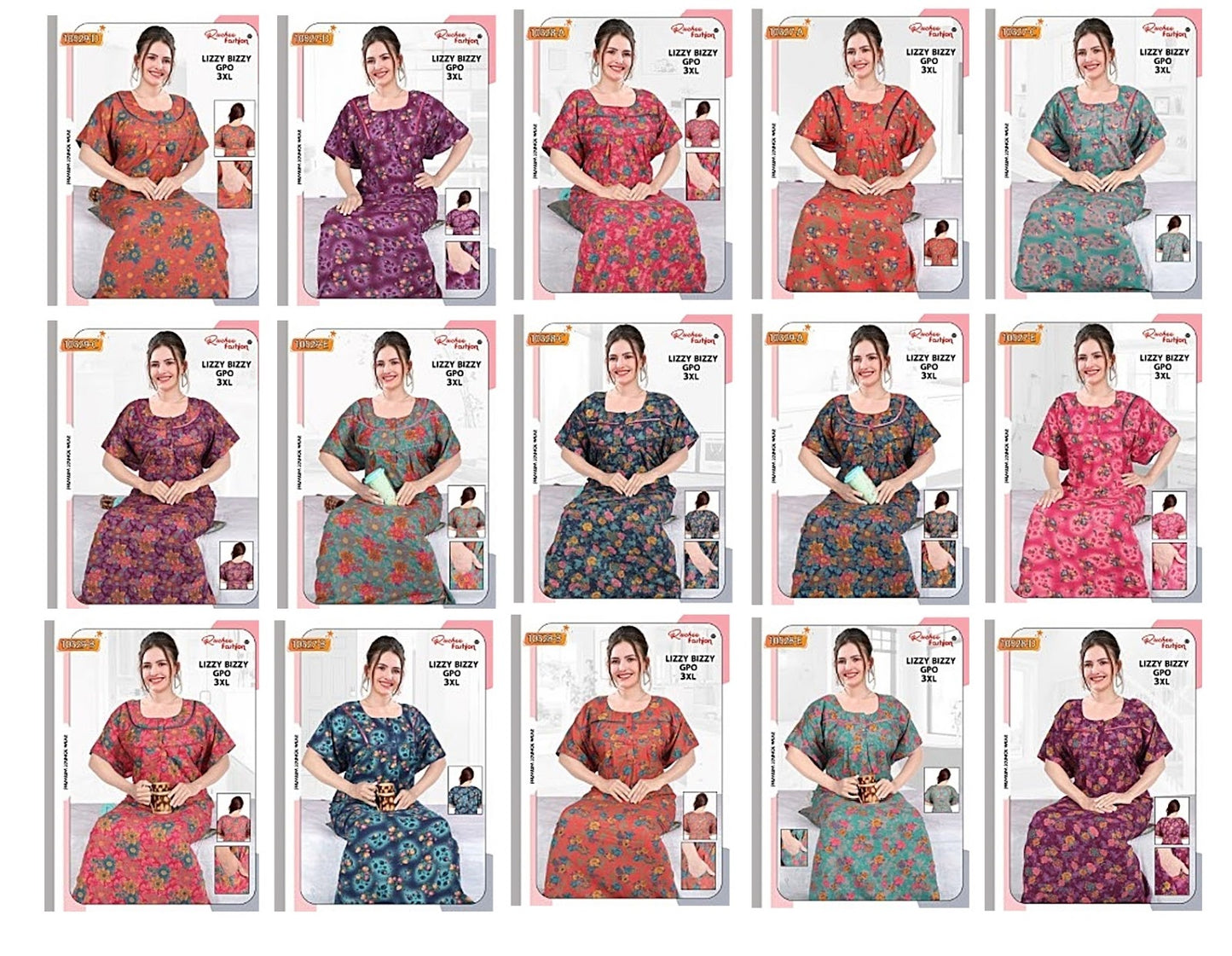 3Xl Gpo Ruchee Fashion Lizzy Bizzy Night Gowns Supplier Gujarat