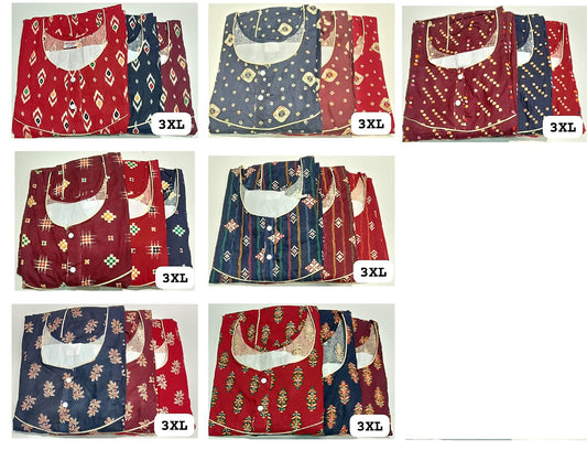 3Xl Size Dcm Ruchee Fashion Meghya Night Gowns Manufacturer Gujarat