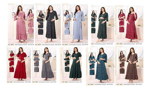 4005-4007 Faith Lady Rayon Feeding Night Gown Wholesale