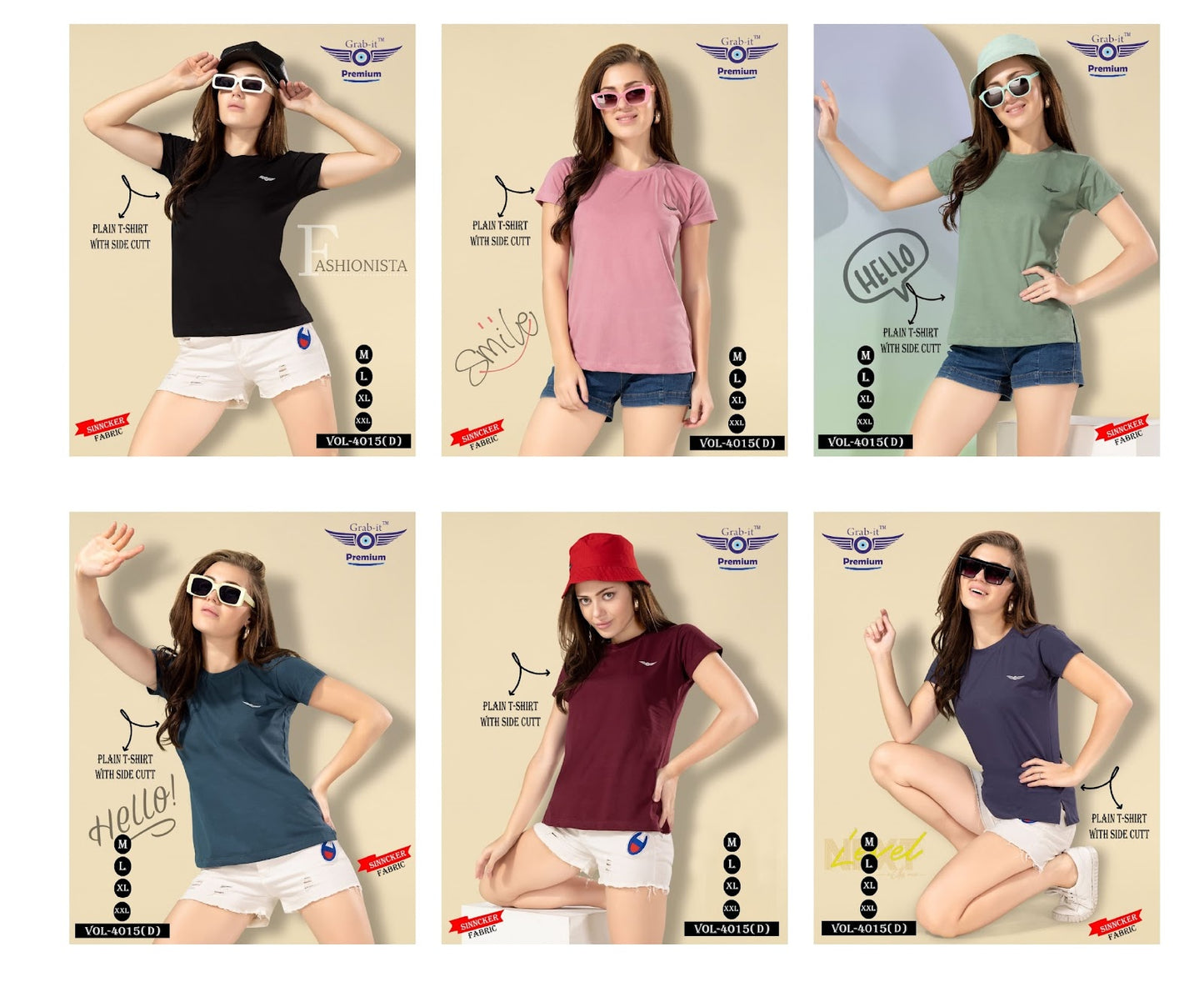 4015 D Grab It Sinker Women Tshirt Manufacturer