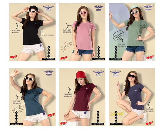 4015 D Grab It Sinker Women Tshirt Manufacturer