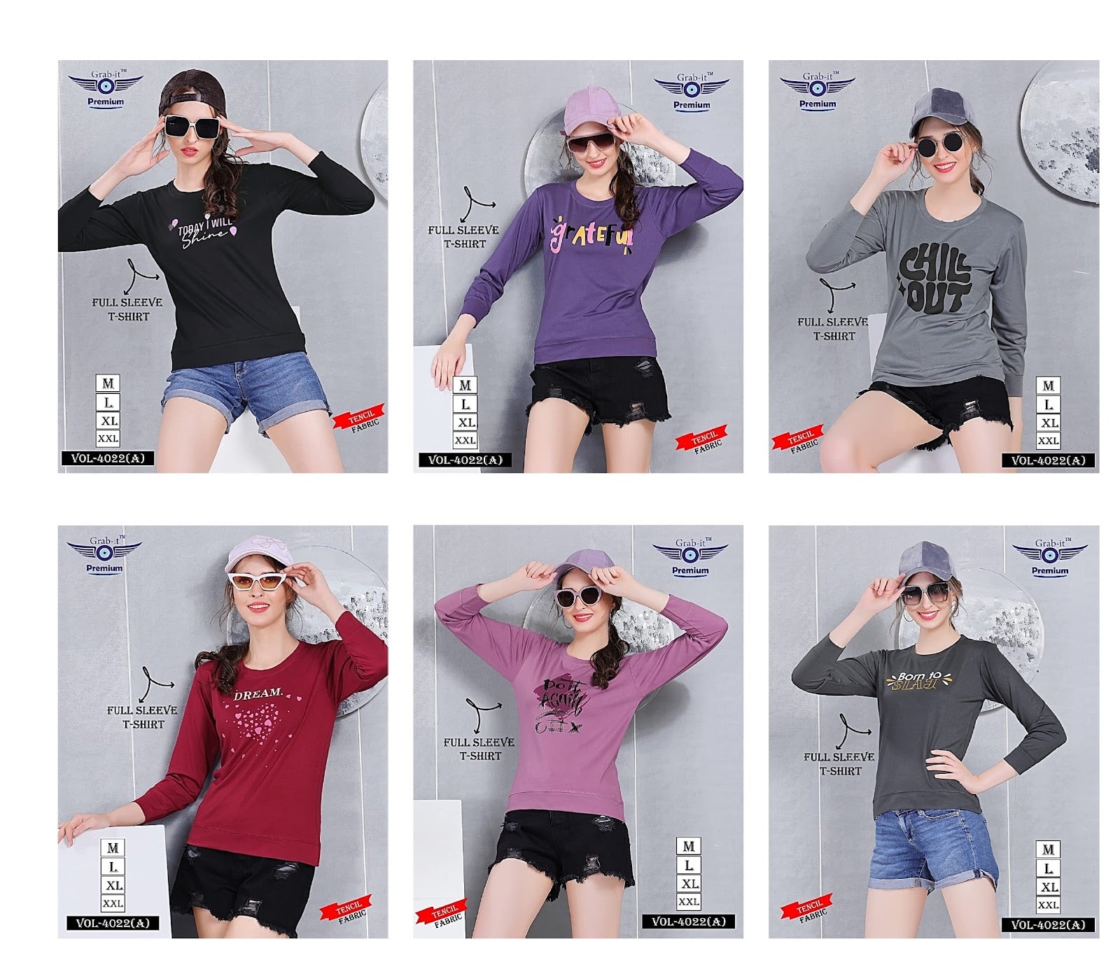 4022 A Grab It Tencil Women Tshirt Manufacturer India