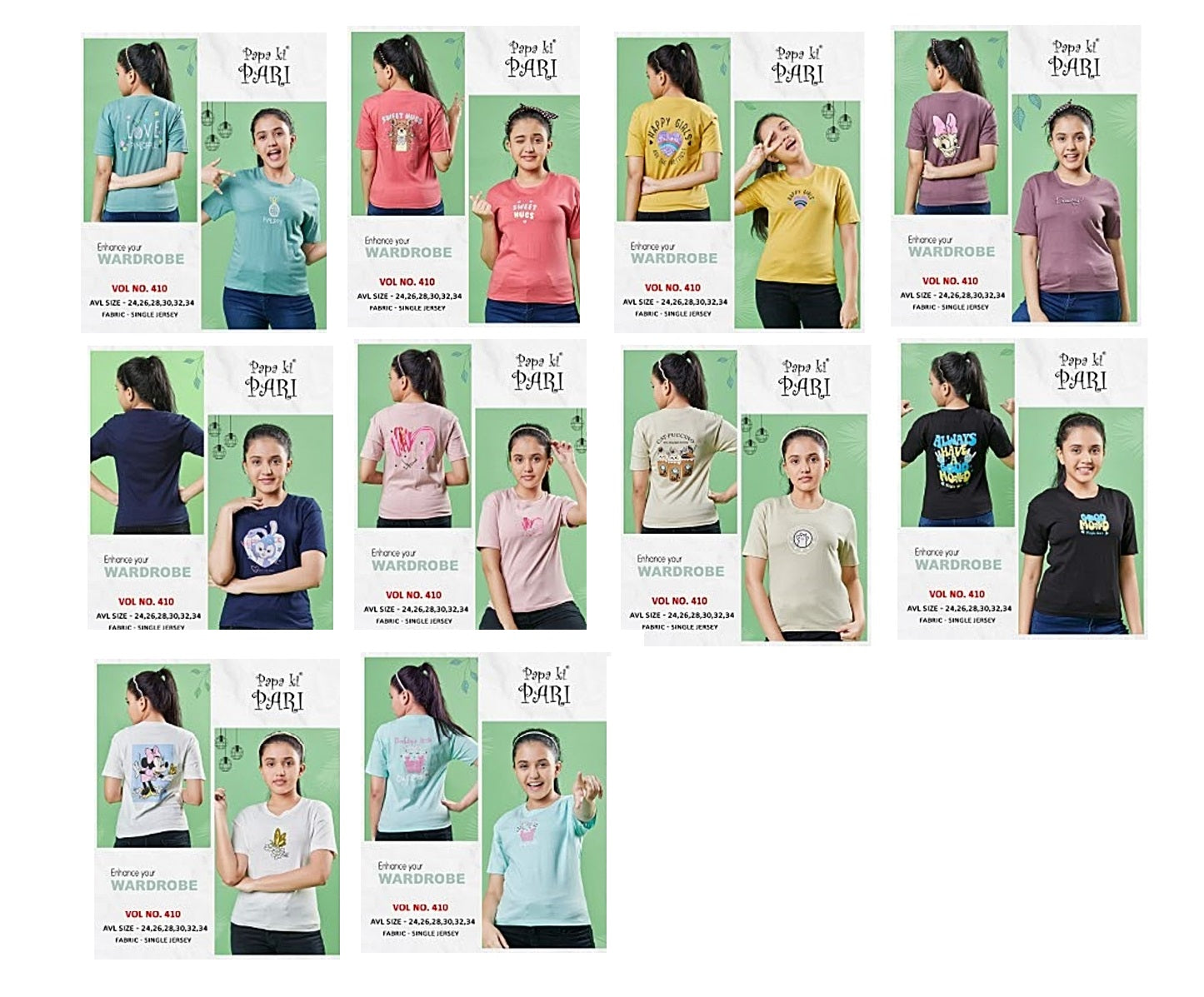 410 Papa Ki Pari Biowash Girls Top Exporter