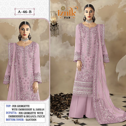 A 46 Abcd Iznik Fox Georgette Pakistani Salwar Suits Exporter India