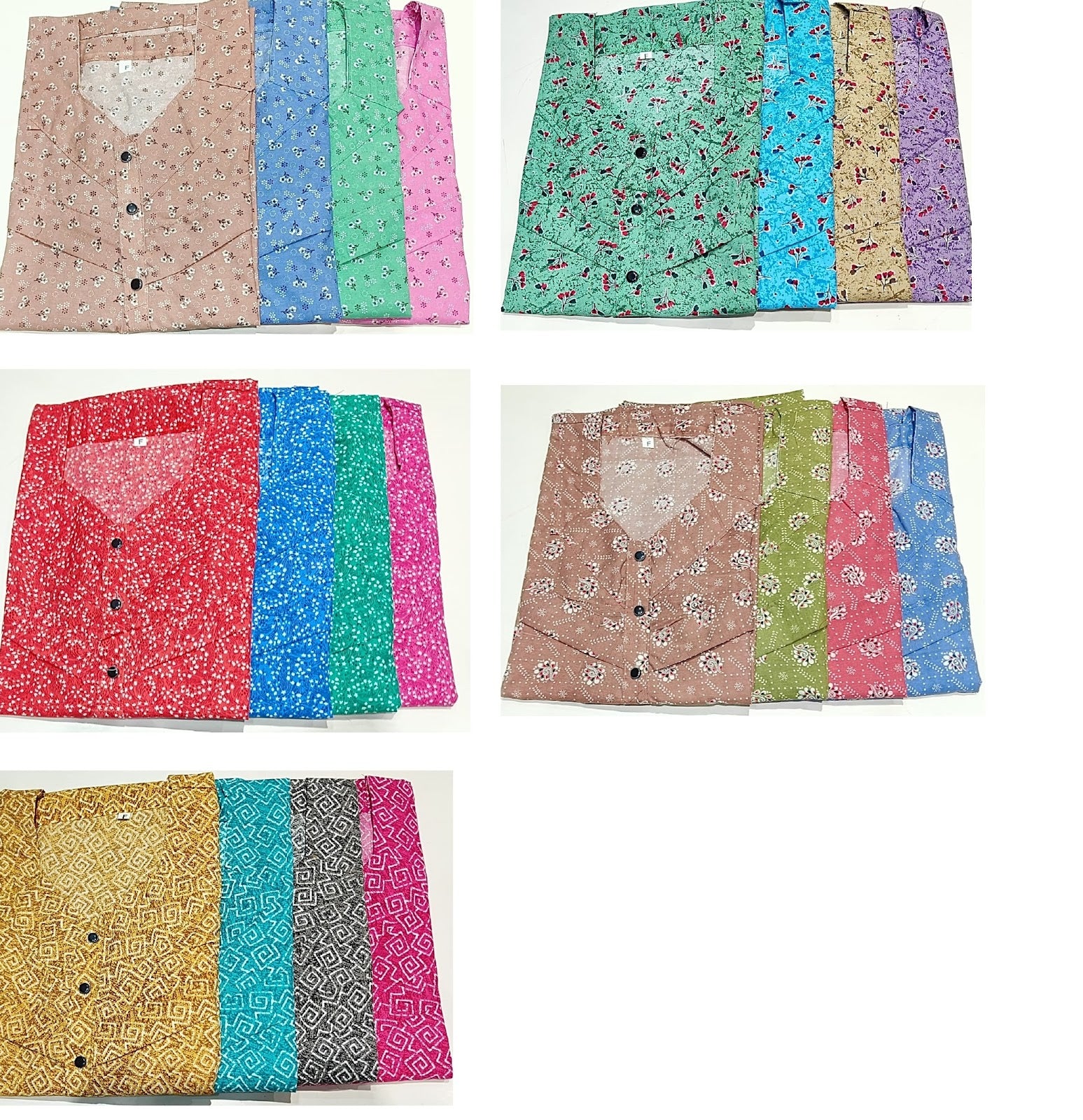 4 Matching Ruchee Fashion Cotton Feeding Night Gown Wholesale Price