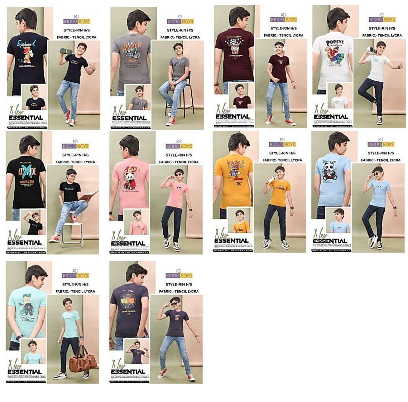 503 Kiddo Tencil Lycra Boys Tshirt