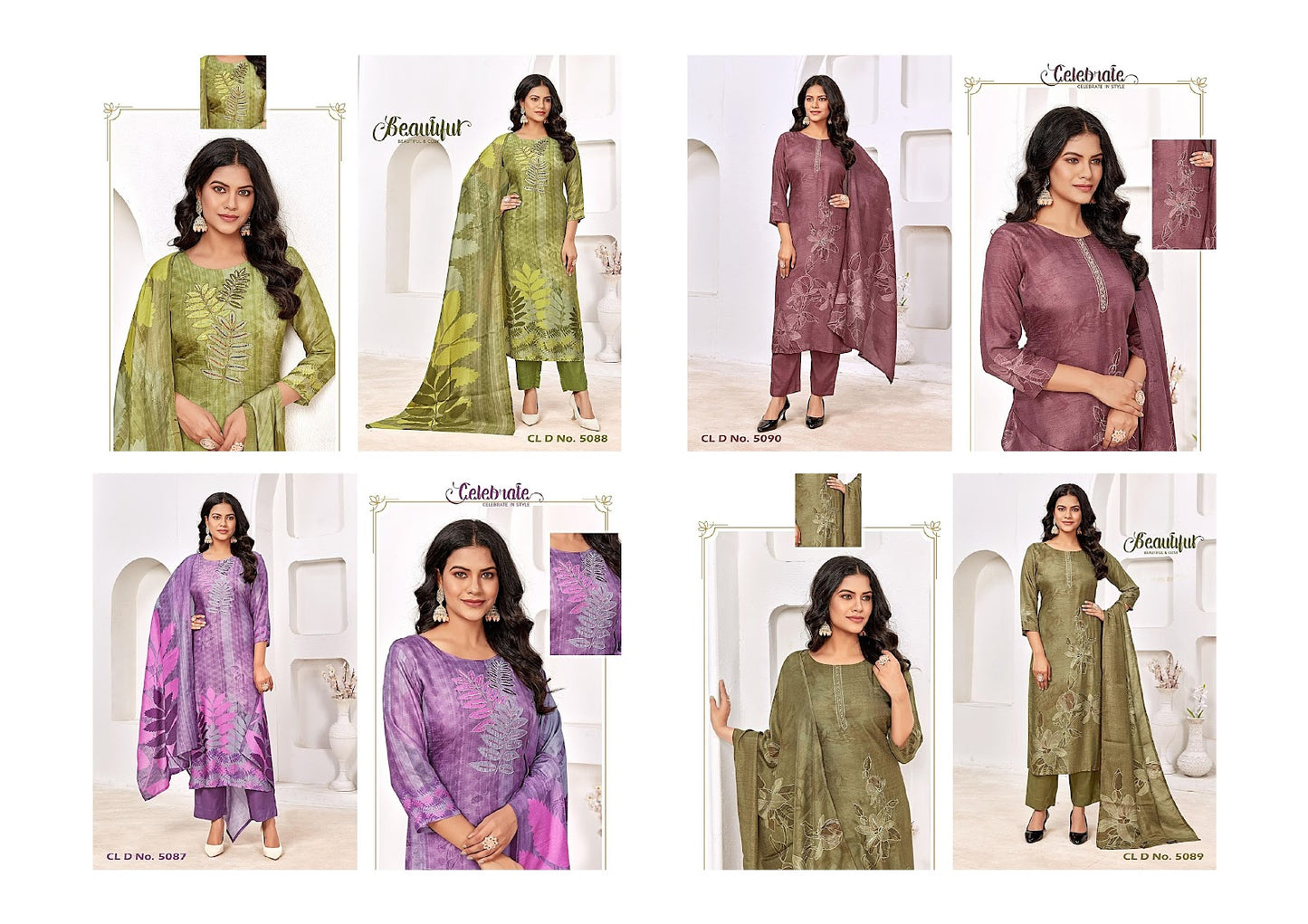 5087 To 5090 Colorx Dola Viscose Readymade Pant Style Suits Wholesale Price