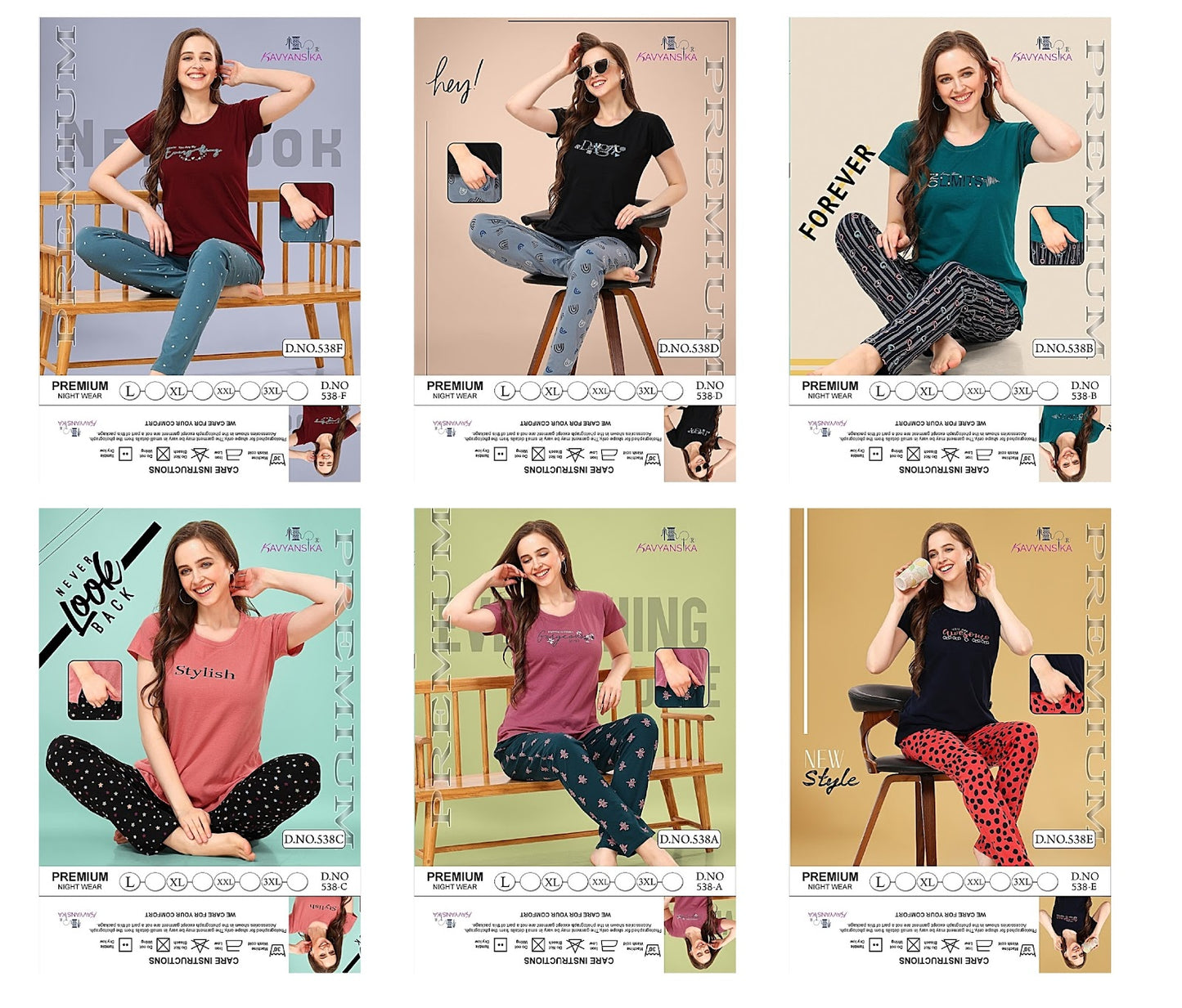 538 Kavyansika Cotton Pyjama Night Suits