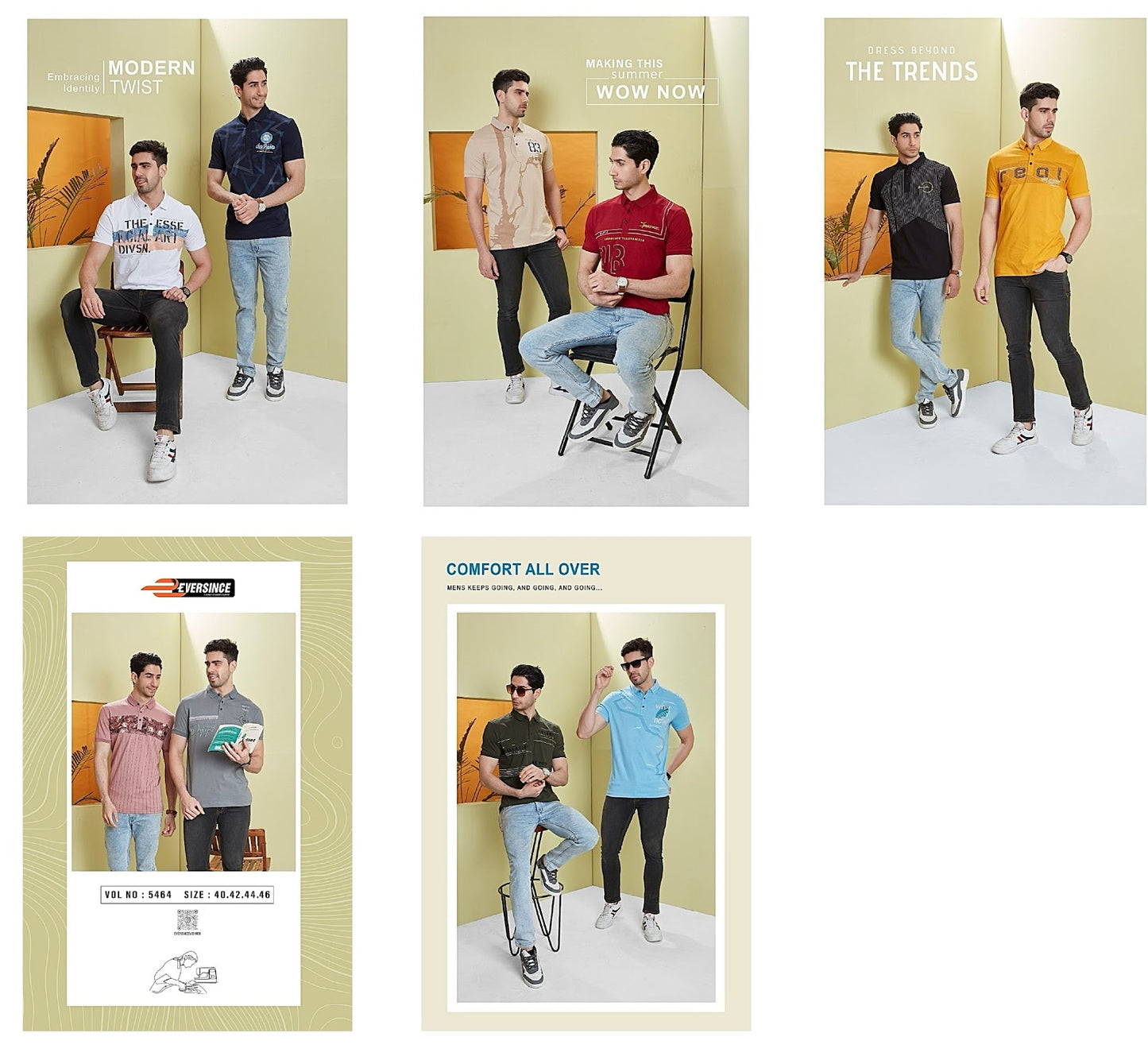 5464 Eversince Cotton Biowashed Mens Tshirts