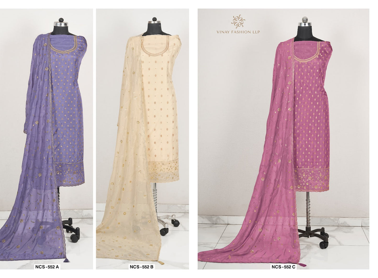 552 Vinay Fashion Llp Dola Jacquard Salwar Suits Exporter Gujarat