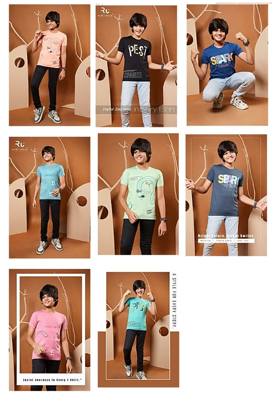 5553 Rare Urban Tencil Lycra Boys Tshirt Wholesaler Gujarat