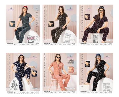 574 Kavyansika Hosiery Cotton Collar Night Suits Wholesale Price