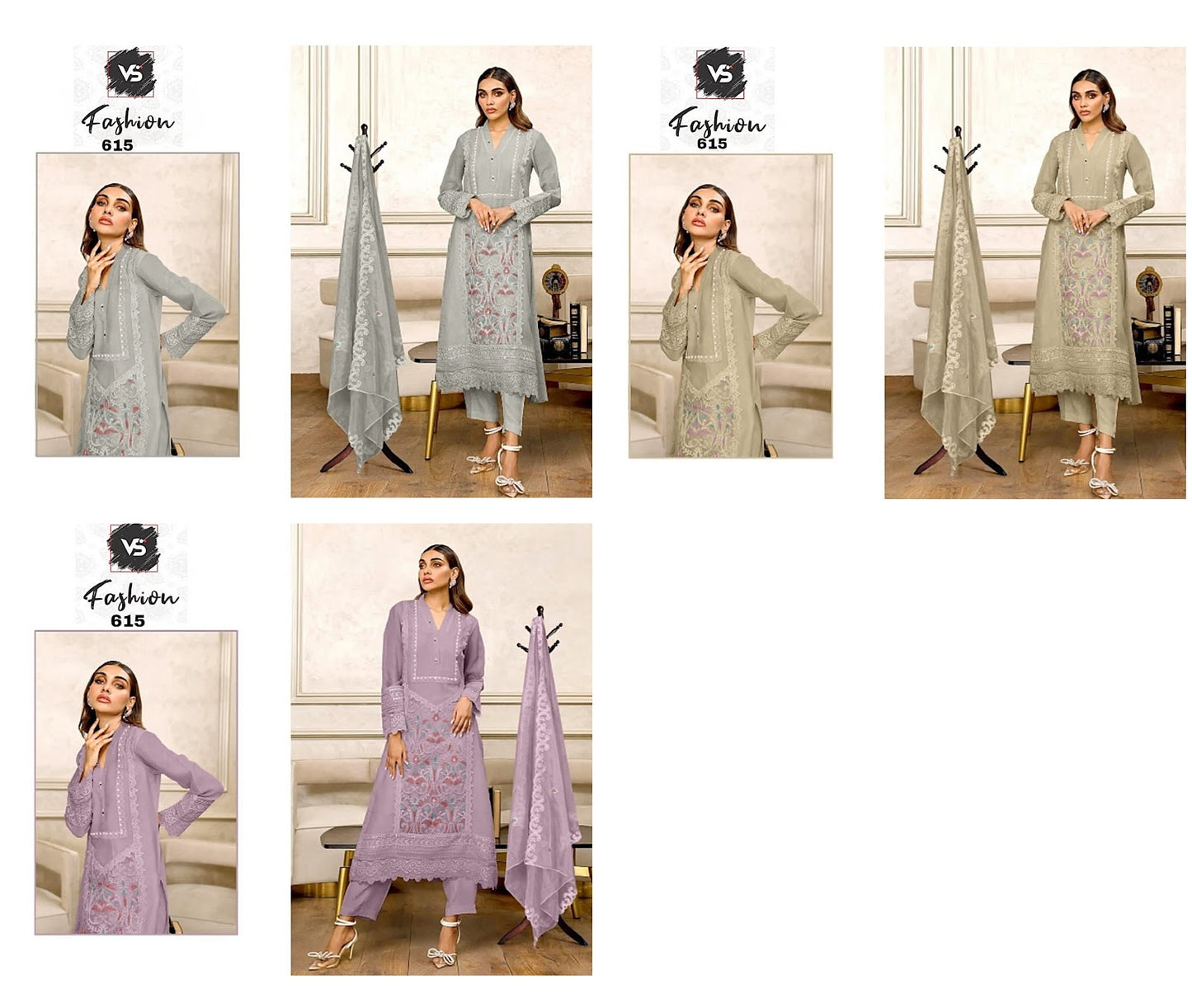615 Vs Fashion Fox Georgette Pakistani Readymade Suits Wholesaler Gujarat