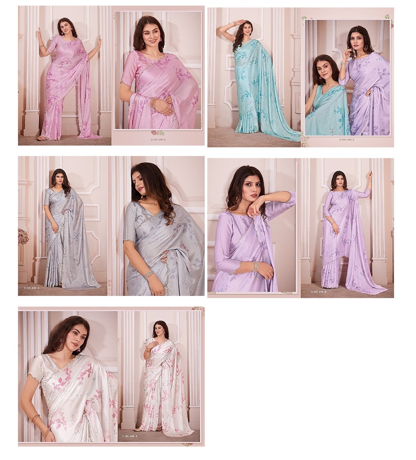 642 Mehek Satin Georgette Sarees