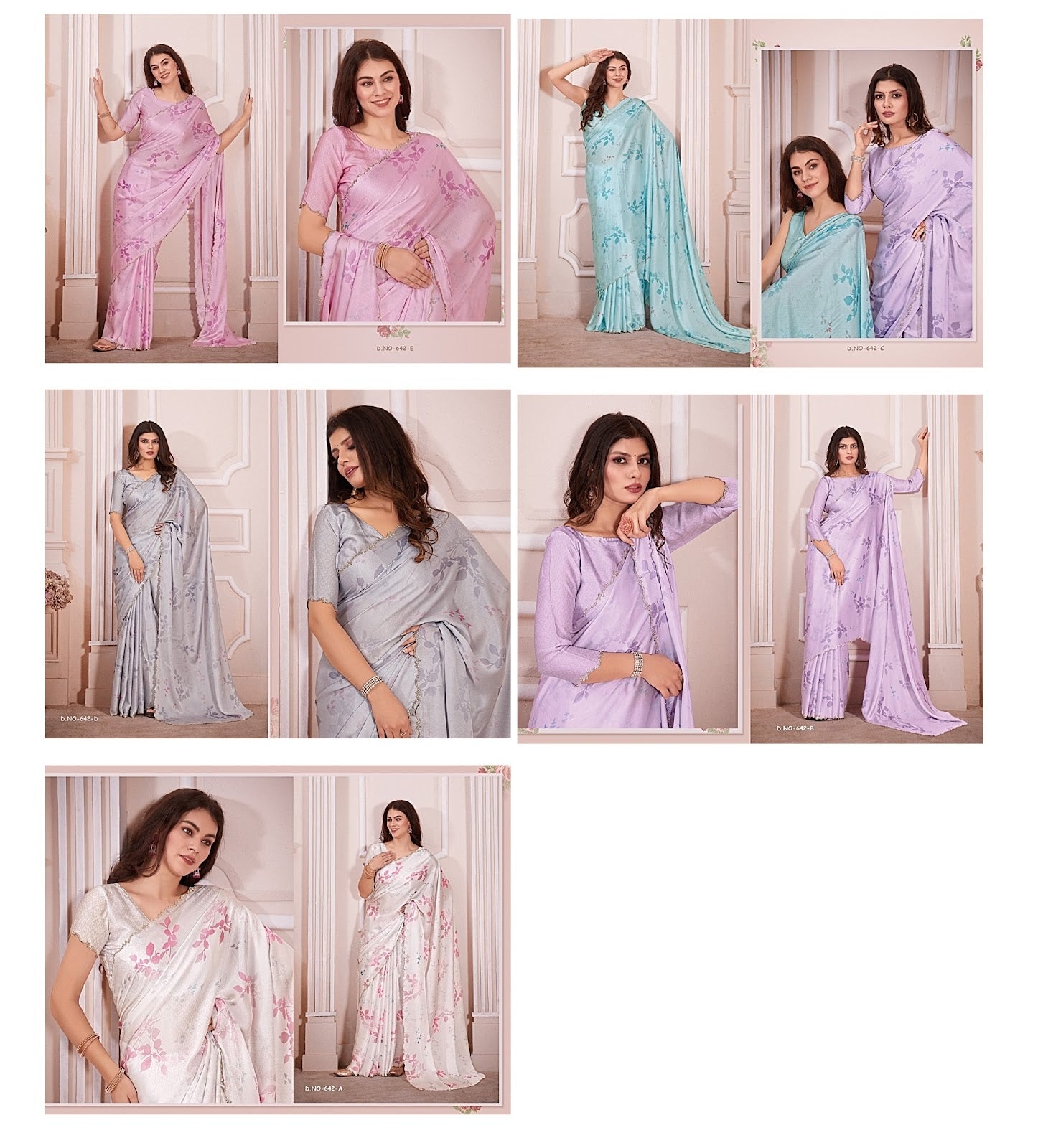 642 Mehek Satin Georgette Sarees