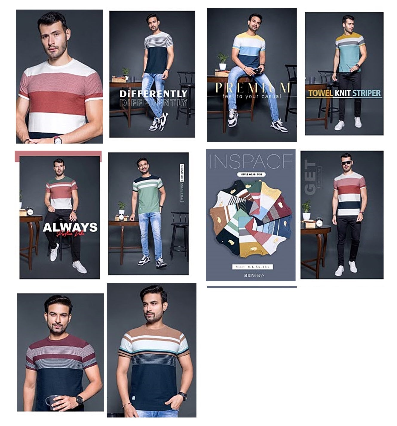 7132 Space In Knit Mens Tshirts Manufacturer Gujarat