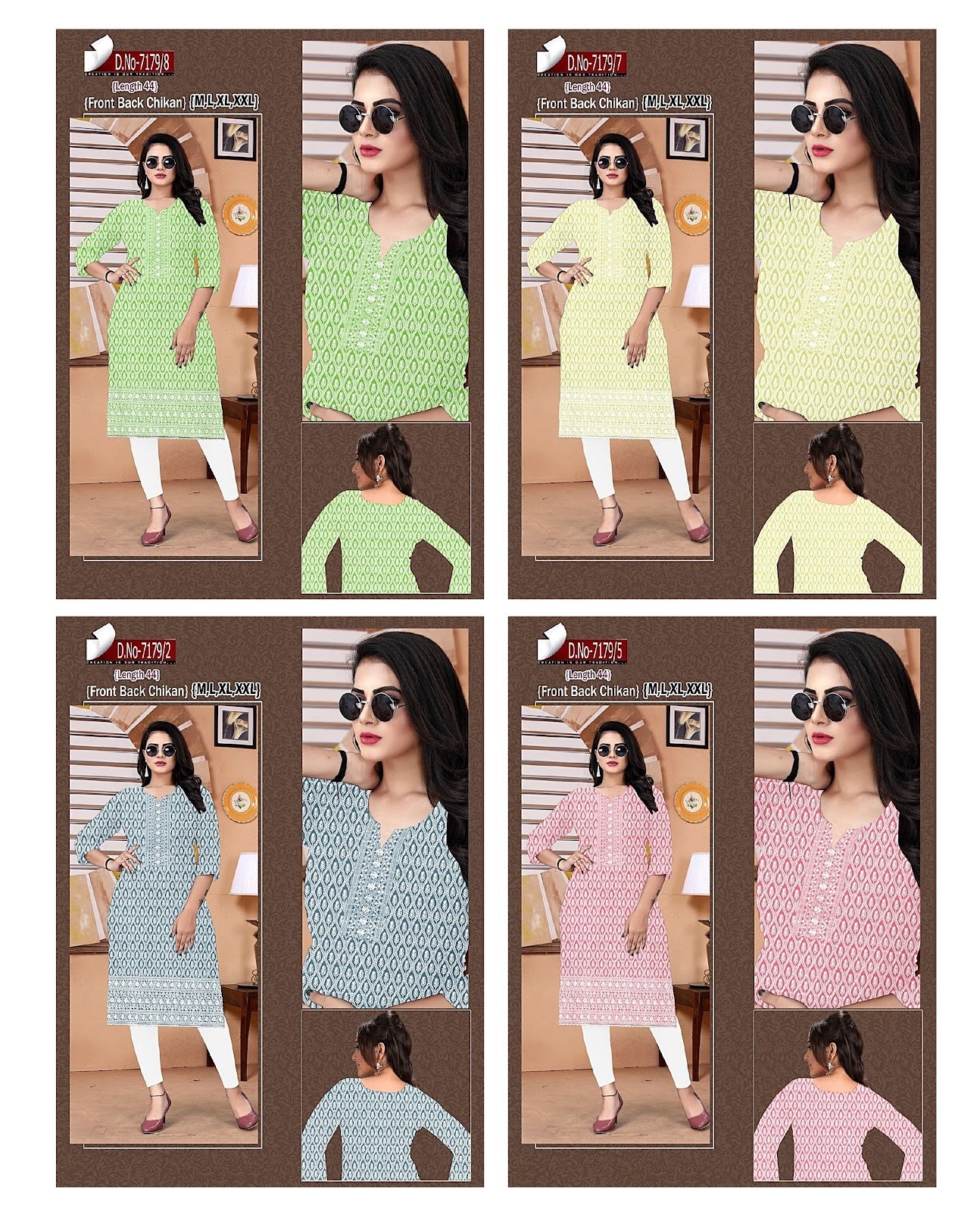 7179 Ayg Rayon Knee Length Kurtis Wholesale Price