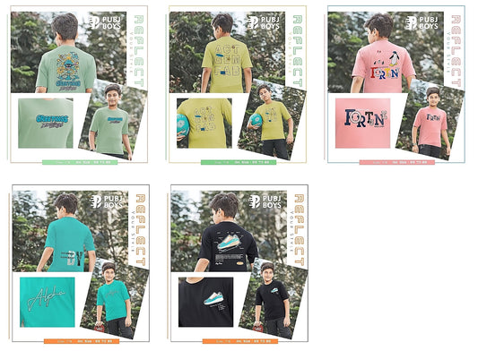 718 Pubj Cotton Lycra Boys Tshirt
